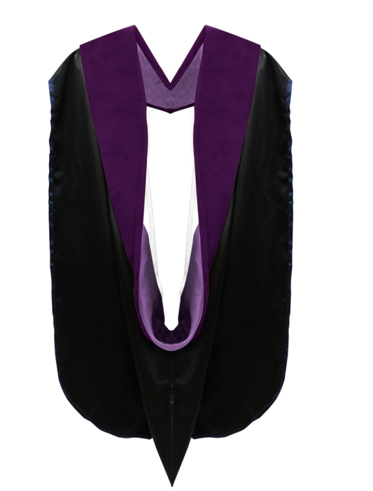 Doctor of Law Hood - Purple & White - Graduation Attire