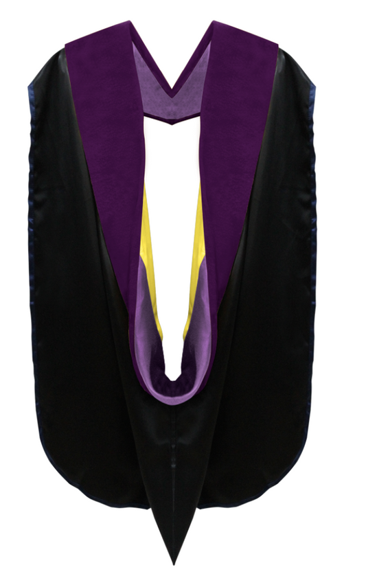 Doctor of Law Hood - Purple & Gold - Graduation Attire