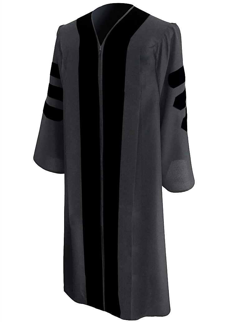 Classic Doctoral Graduation Gown - Academic Regalia - Graduation Attire