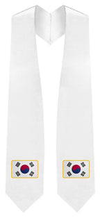 South Korea Embroidered Patch Stole - South Korea Flag Patch Sash