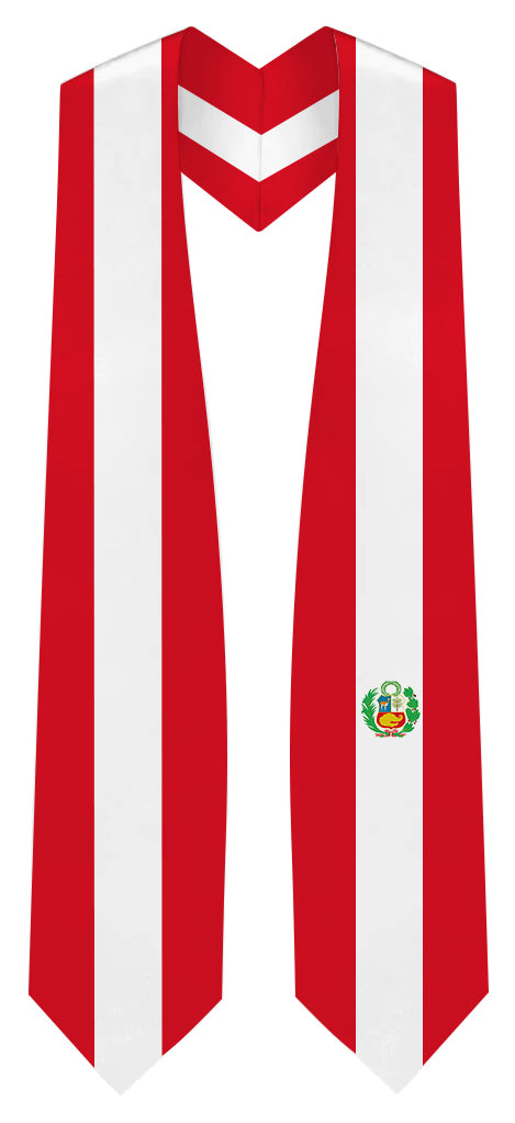 Peru Graduation Stole -  Peru Flag Sash