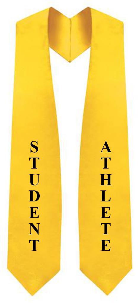 Gold Student Athlete Graduation Stole - Gold College & High School Stoles