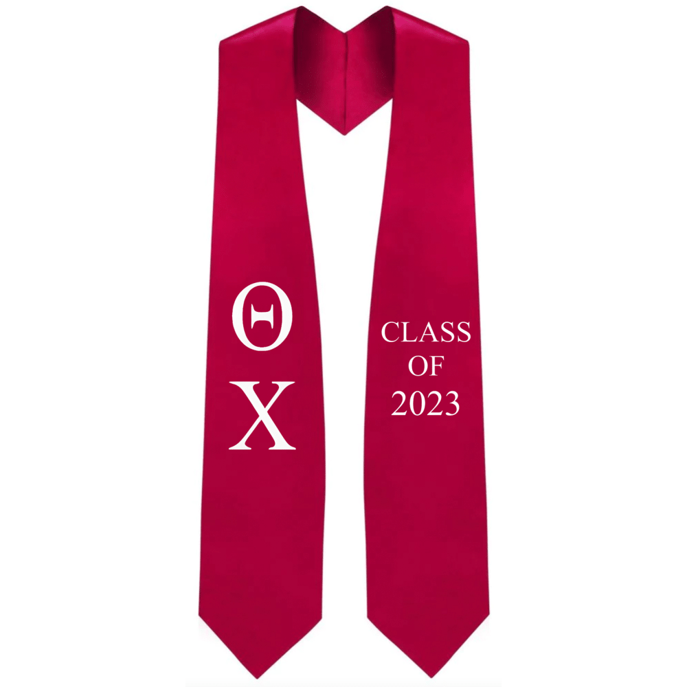 Theta Chi Lettered Stole w/ Year