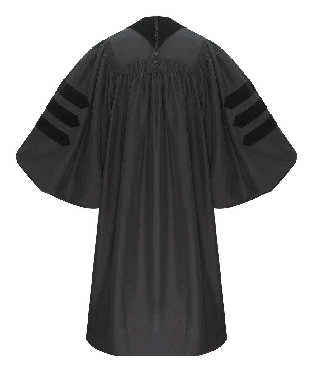 Deluxe Doctoral Graduation Gown - Academic Regalia - Graduation Cap and Gown