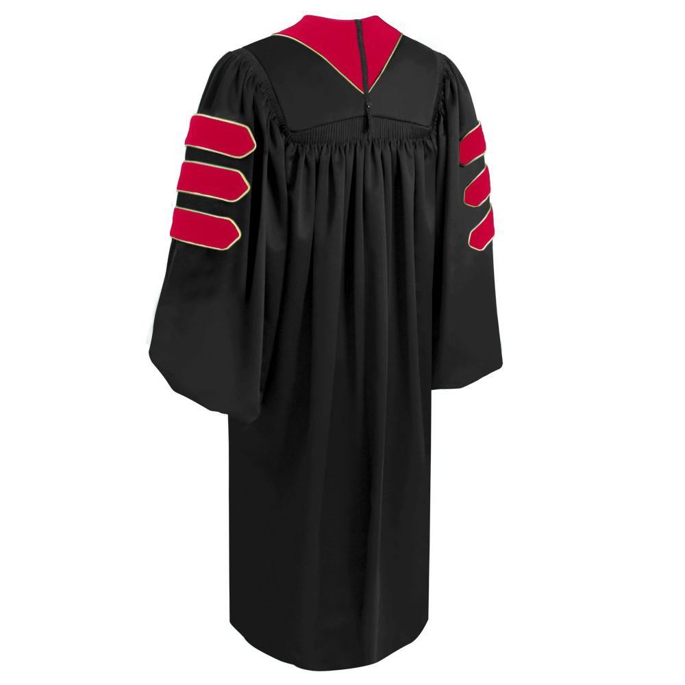 Premium Doctoral Tam Gown for Faculty Professor PhD Graduates Golden Trim  Common Fit Unisex Black-Black - Walmart.com