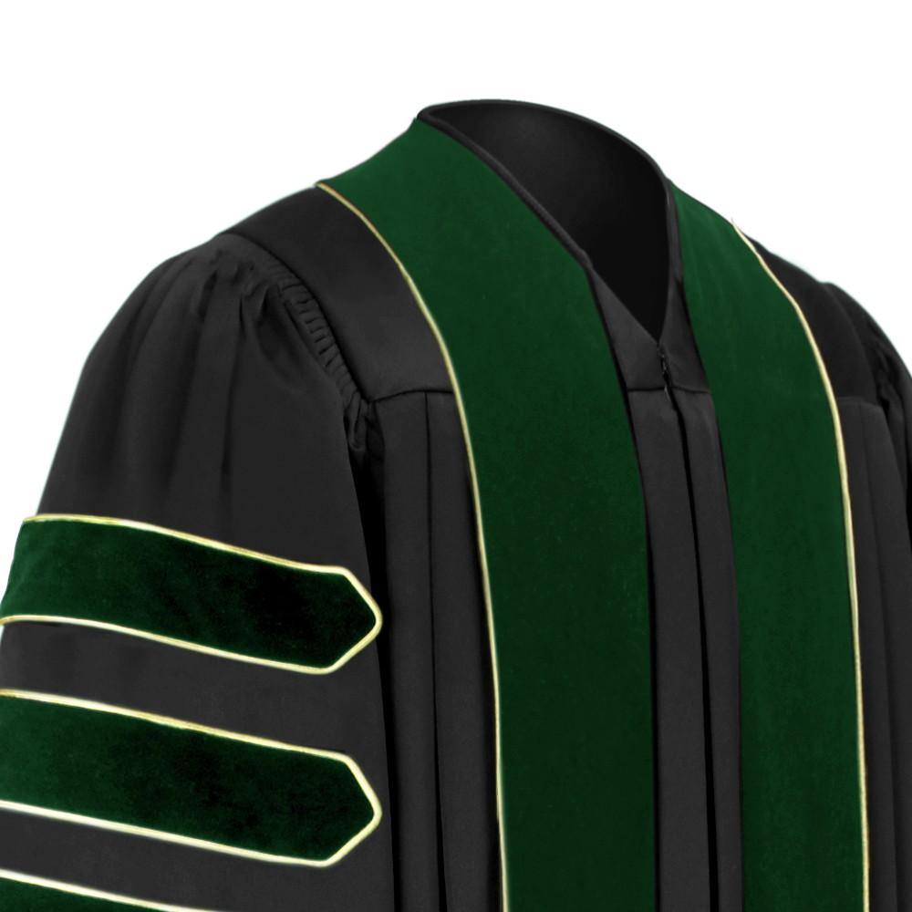 Shiny Black Bachelor Graduation Cap, Gown, Tassel & Hood