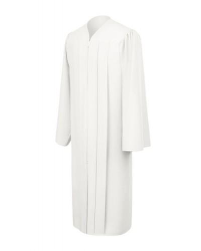 Matte White Bachelors Graduation Gown - College & University - Graduation Cap and Gown