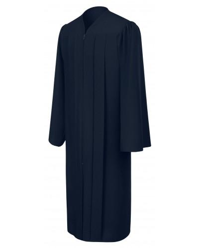 Matte Navy Blue Bachelors Graduation Gown