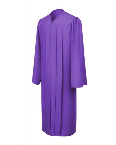 Matte Purple Bachelors Graduation Gown - College & University