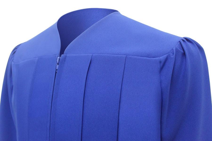 CapandGownDirect 2024 Matte Royal Blue Cap and Gown w/ Matching Tassel | Sizes 4'6 - 6'11 | Academic Regalia | Associates Bachelors Graduation Gowns