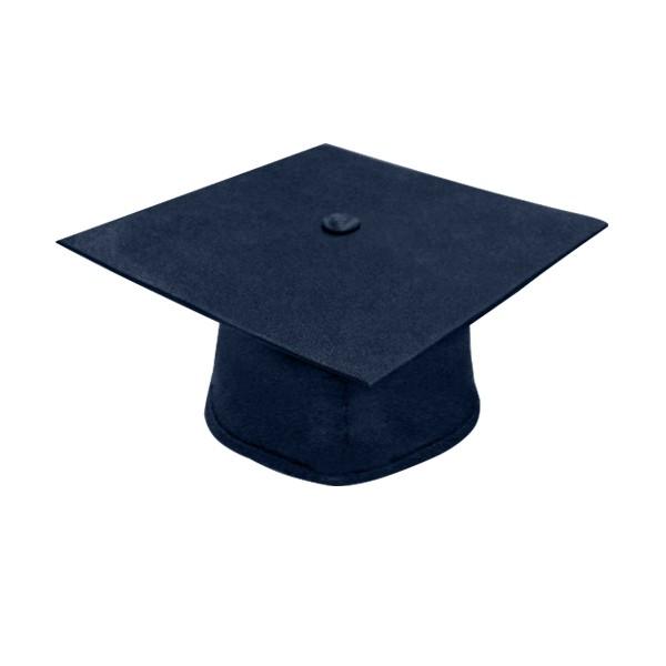 Matte Navy Blue High School Graduation Cap and Gown
