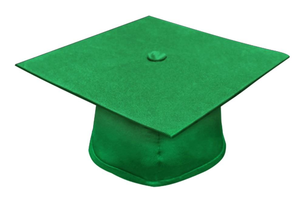 Matte Green Bachelor Cap - Graduation Cap and Gown