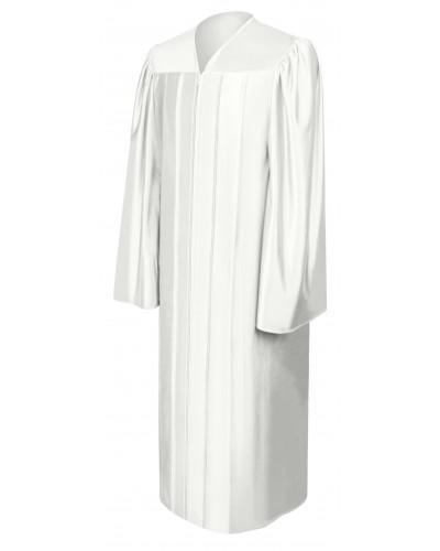 Shiny White Bachelors Graduation Gown - College & University - Graduation Cap and Gown
