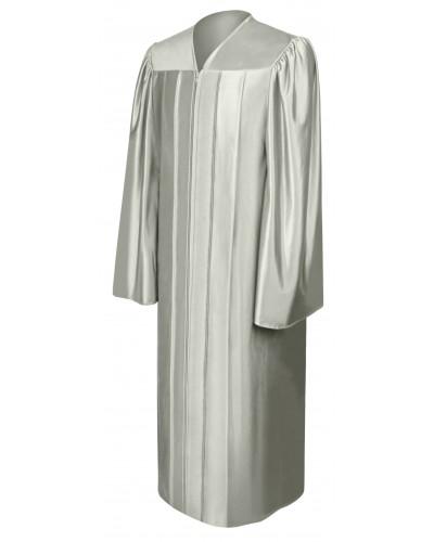 Shiny Silver Bachelors Graduation Gown - College & University - Graduation Cap and Gown