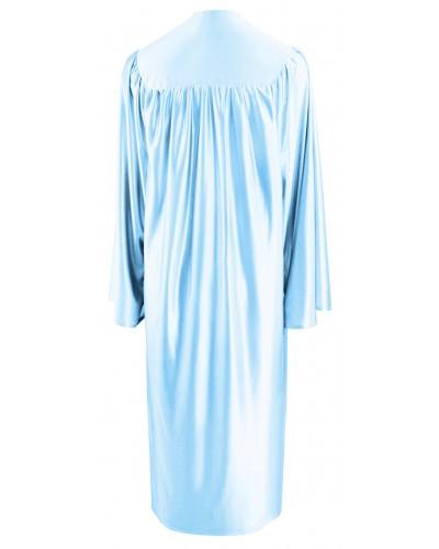 Shiny Light Blue Bachelors Graduation Gown - College & University - Graduation Cap and Gown