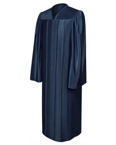 Shiny Navy Blue Bachelors Graduation Gown - College & University - Graduation Cap and Gown