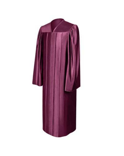 Shiny Maroon Bachelors Graduation Gown - College & University - Graduation Cap and Gown