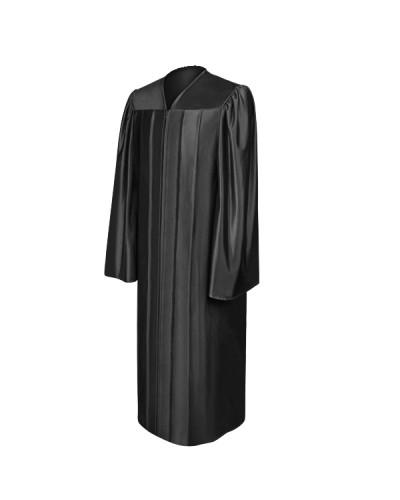 Shiny Black Bachelors Graduation Gown - College & University