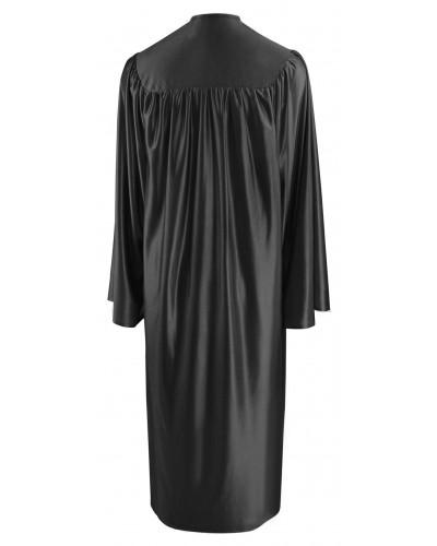 Shiny Black Bachelors Graduation Gown