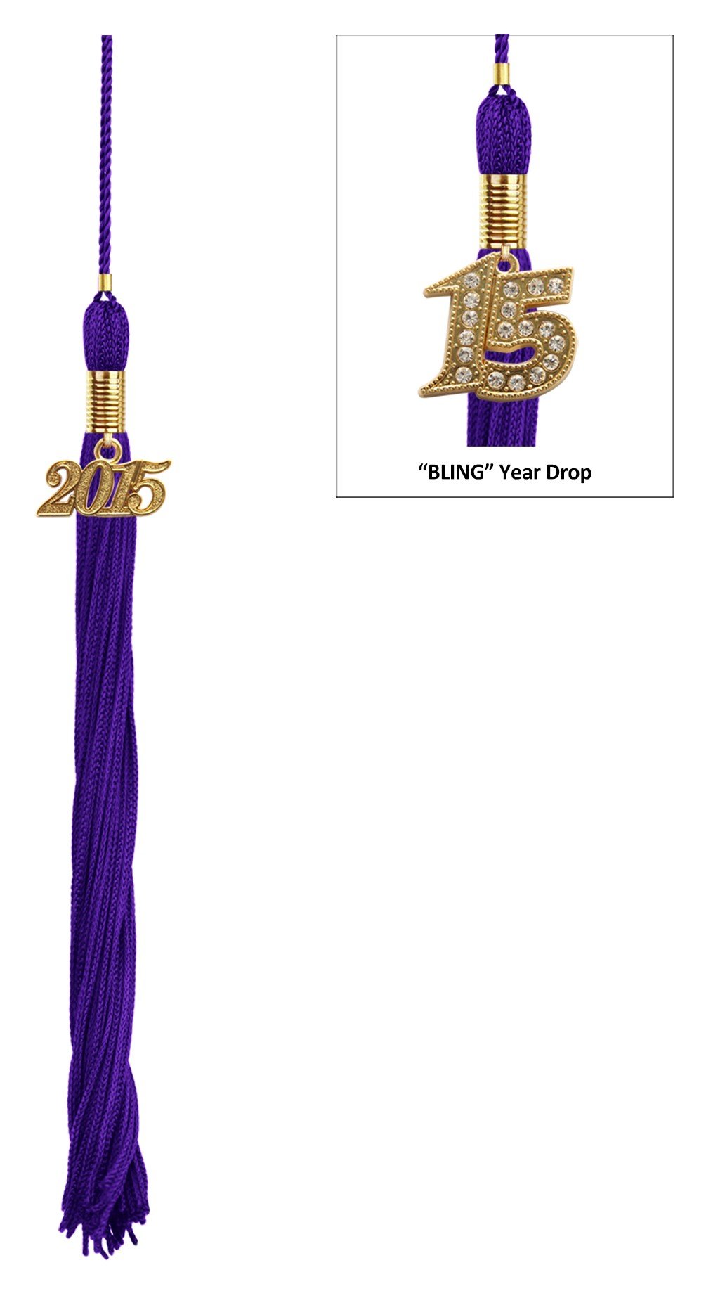 Shiny Purple High School Graduation Cap and Gown - Graduation Cap and Gown