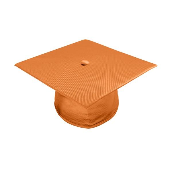 Shiny Orange High School Graduation Cap and Gown - Graduation Cap and Gown