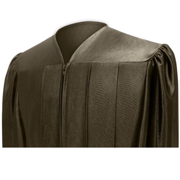 Shiny Brown Bachelors Cap & Gown