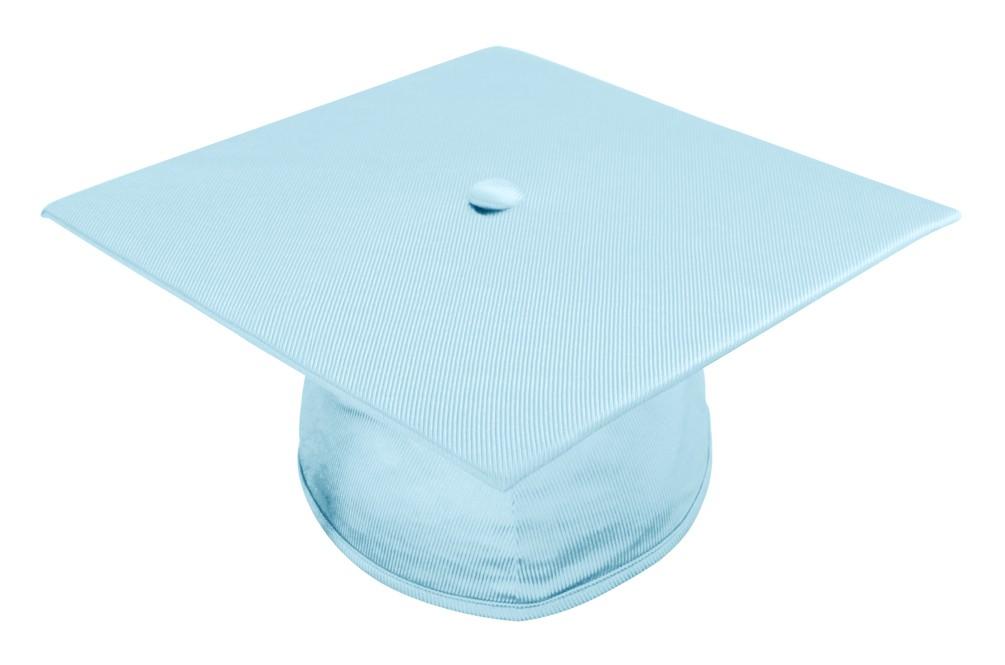 Shiny Light Blue Bachelors Graduation Cap - College & University ...
