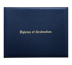 Navy Blue Imprinted Diploma Cover - High School Diploma Covers - Graduation Cap and Gown