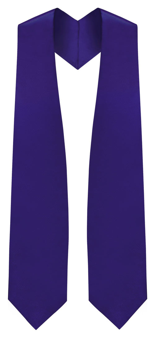 Purple Graduation Stole - Purple College & High School Stoles