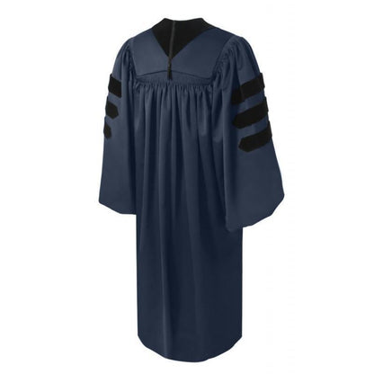 Deluxe Navy Blue Doctoral Gown - Graduation Attire