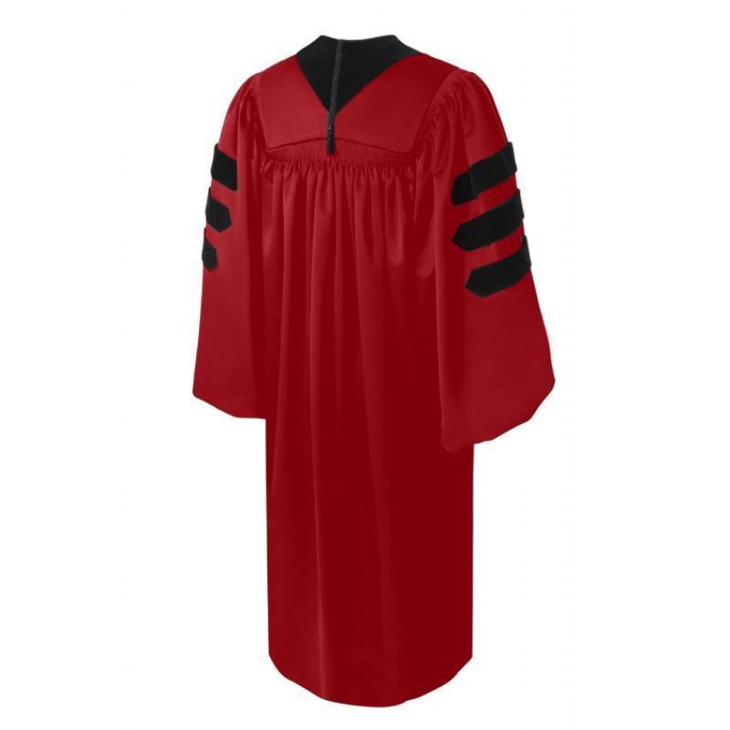 Deluxe Red Doctoral Gown - Graduation Attire