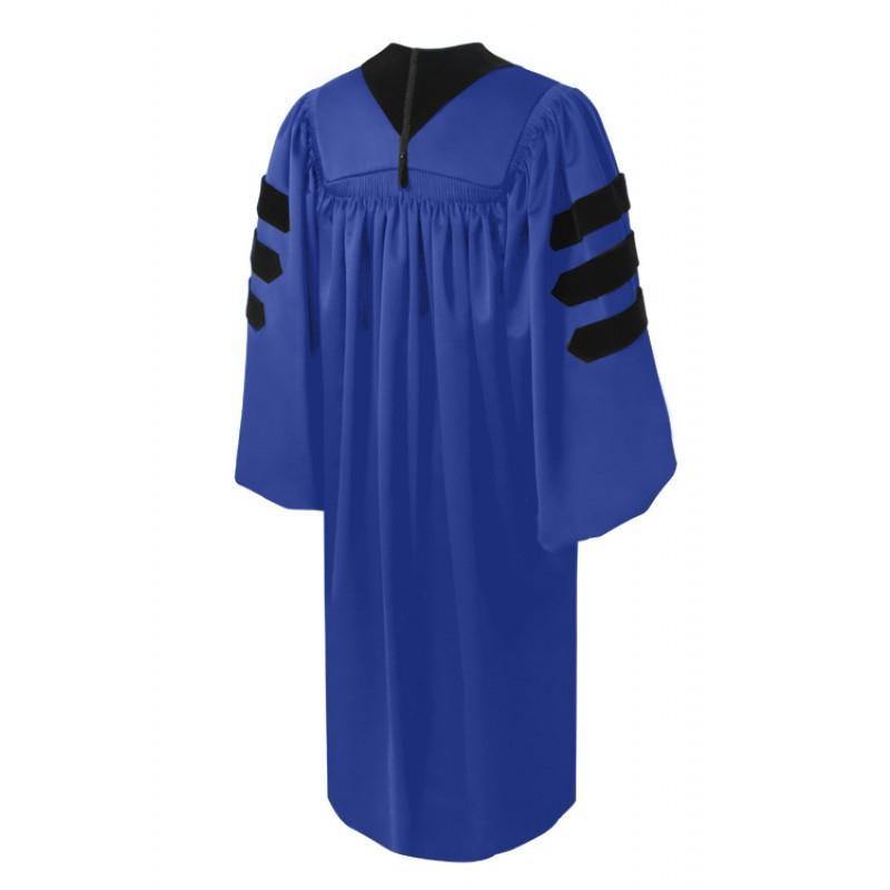 Deluxe Royal Blue Doctoral Gown - Graduation Attire