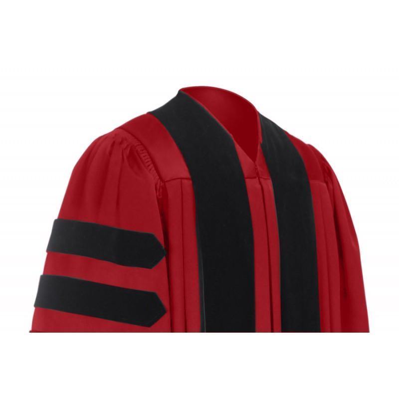 Deluxe Red Doctoral Gown - Graduation Attire