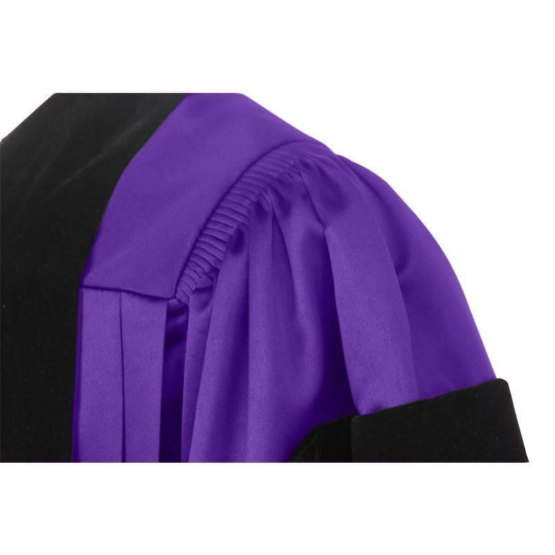 Deluxe Purple Doctoral Gown - Graduation Attire