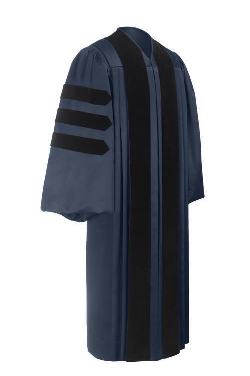 Deluxe Navy Blue Doctoral Gown - Graduation Attire