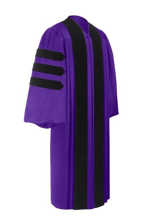 Deluxe Purple Doctoral Gown - Graduation Attire