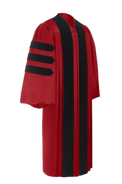 Deluxe Red Doctoral Gown - Graduation Attire