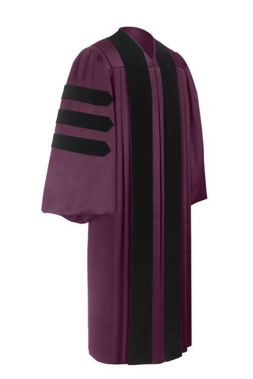Deluxe Maroon Doctoral Gown - Graduation Attire