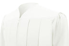 Matte White High School Graduation Gown - Graduation Cap and Gown