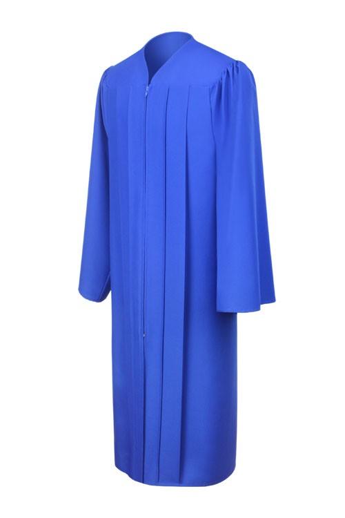 Matte Royal Blue High School Graduation Gown