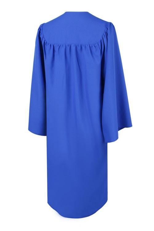 Matte Royal Blue High School Graduation Gown - Graduation Cap and Gown