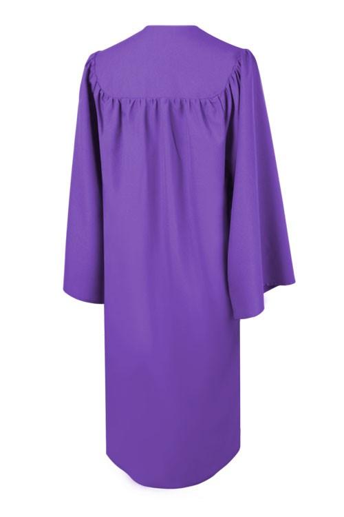 Matte Purple High School Graduation Gown - Graduation Cap and Gown