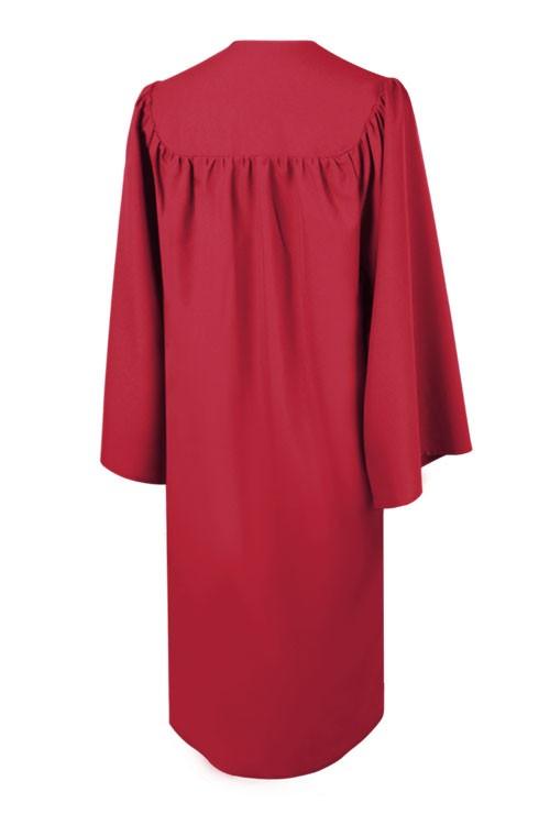 Matte Red High School Graduation Gown - Graduation Cap and Gown