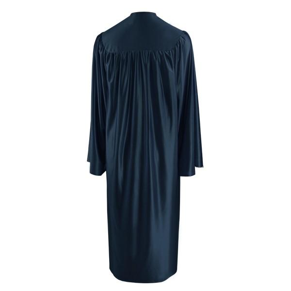 Shiny Navy Blue High School Graduation Gown Shiny Navy Blue High School Graduation Gown