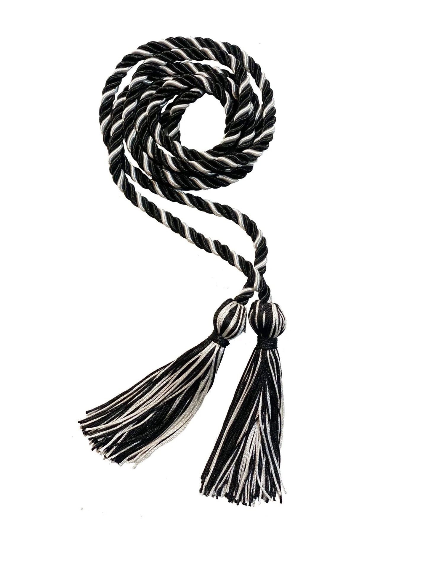 Black and White Two Color Graduation Honor Cord