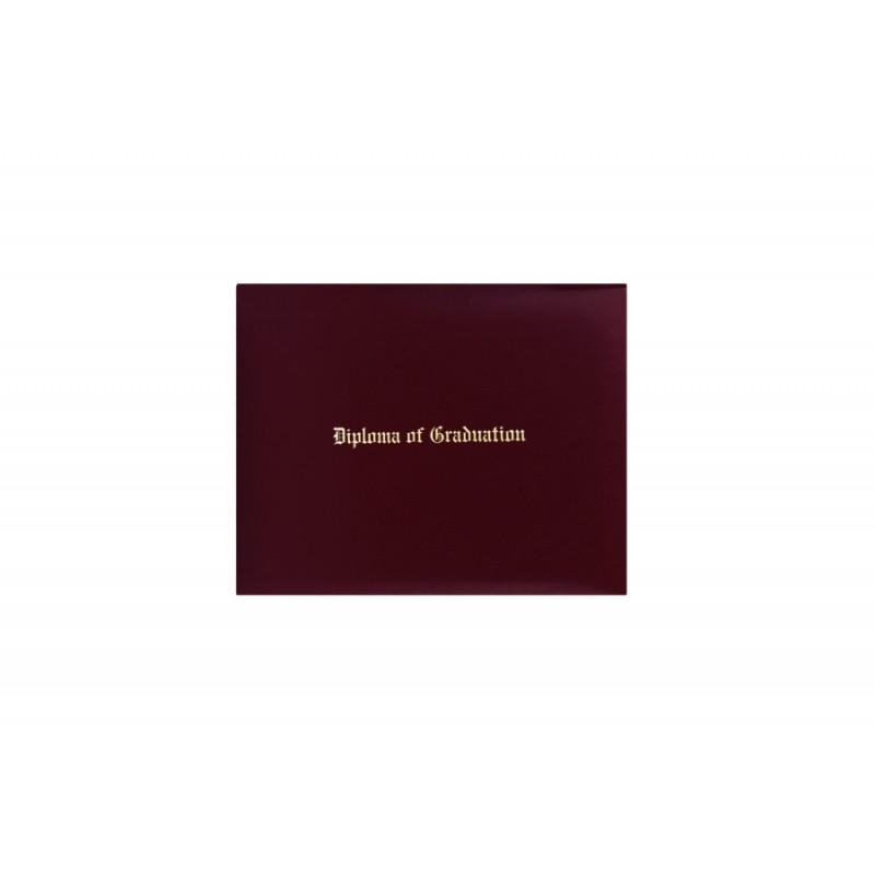 Maroon Imprinted Diploma Cover - High School Diploma Covers