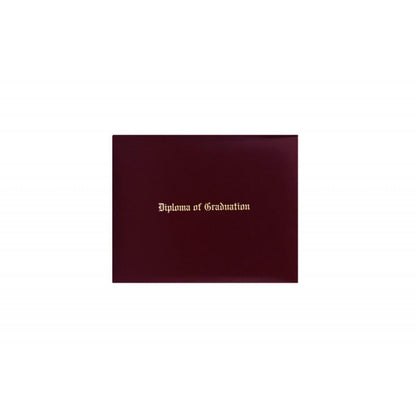 Maroon Imprinted Diploma Cover - High School Diploma Covers
