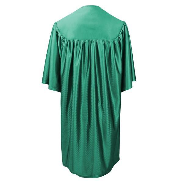Child Shiny Emerald Green Graduation Gown