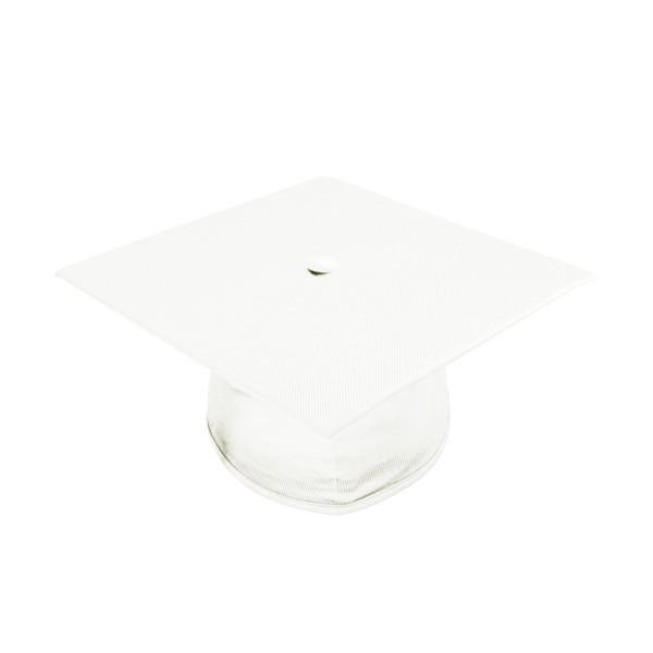 Child Shiny White Graduation Cap & Gown