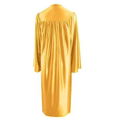 Shiny Antique Gold High School Graduation Gown - Graduation Cap and Gown